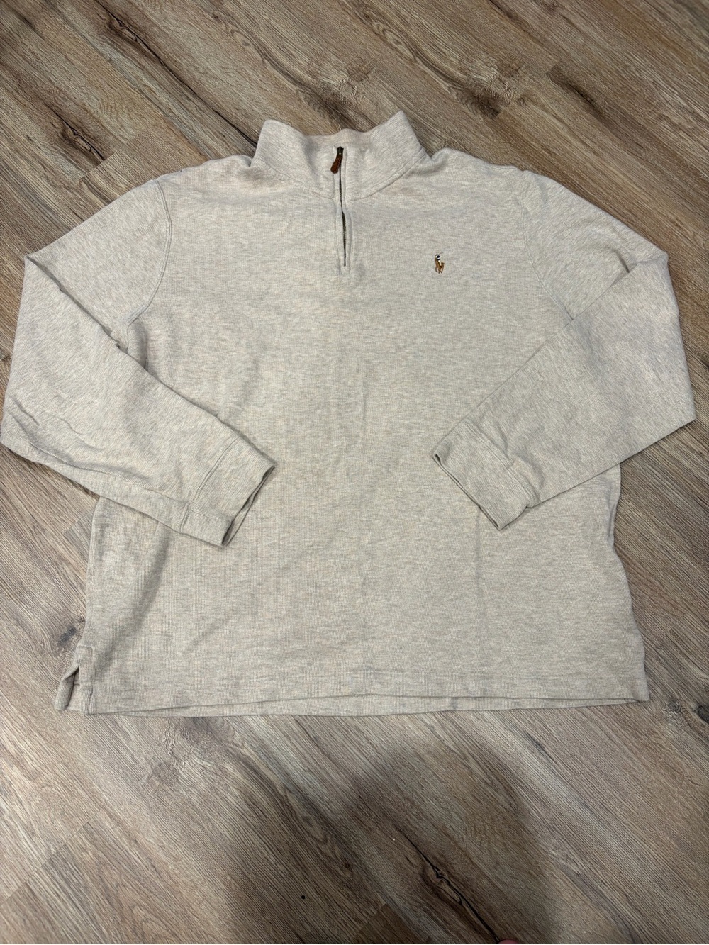 Polo by Ralph Lauren Heather Light Gray Quarter-Zip Pullover